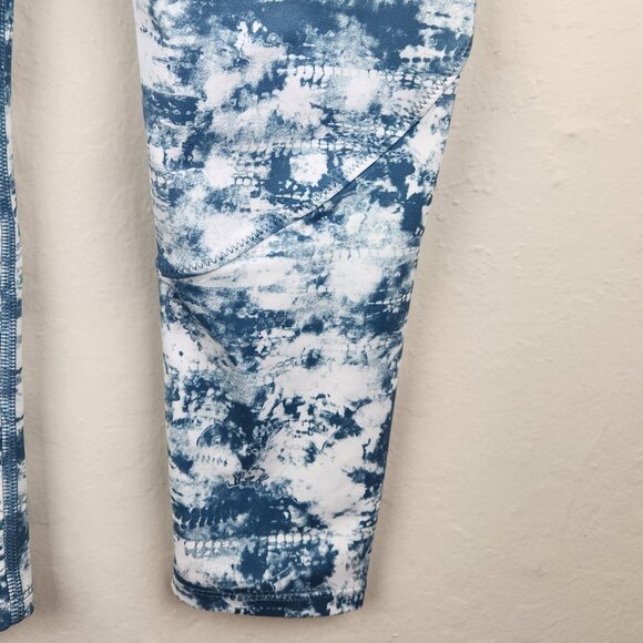 Soul by SoulCycle Contour Tie Dye Leggings Blue White sz S EUC - Picture 7 of 8